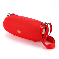 Portable Bluetooth Subwoofer Speaker with Powerful Bass and FM Radio, 10W Sound Box (Red)