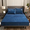 Winter Plush Elastic Fitted Sheet Double Bed Sheet Soft Warm Velvet Bedspread Mattress Cover Bed Linen Protector Twin Queen King 6