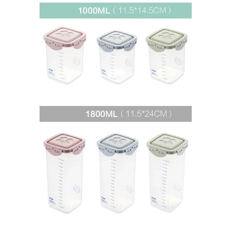 Plastic Food Storage Box Containers Cans For Coarse Cereals Grains