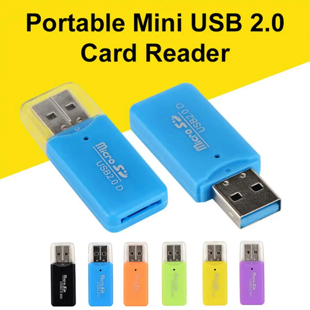 Universal Plastic Mini Portable Adapter USB 2 0 TF Flash Memory Card Reader High Speed for PC Laptop Computer Accessory