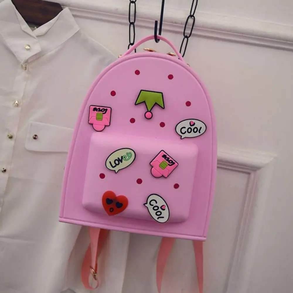 Rucksack Adjustable Straps Silicone Backpack Waterproof Soft Schoolbags Zippered Durable Kindergarten Knapsack Student 2