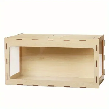 Large Wooden Hamster Cage,Habitat Shelter W/Acrylic Board,Flip Top 5