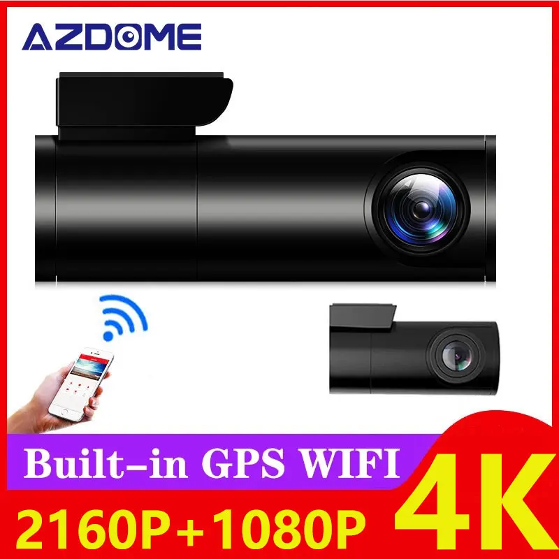 

Видеорегистратор AZDOME M300S, скрытый, 4K, 2160P, с Wi-Fi, GPS