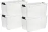 4-Pack Ultra Latching Box, Large Storage Bins w/ Lids, Clear Plastic, 70 Quart 1