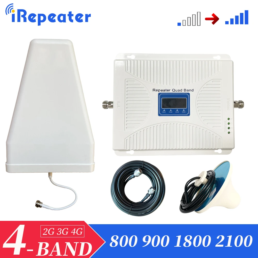 Ripetitore Segnale Cellulare Quad Band - 2G/3G/4G LTE, Per Interni, Con Antenna E Cavo Da 10m - Foto 3