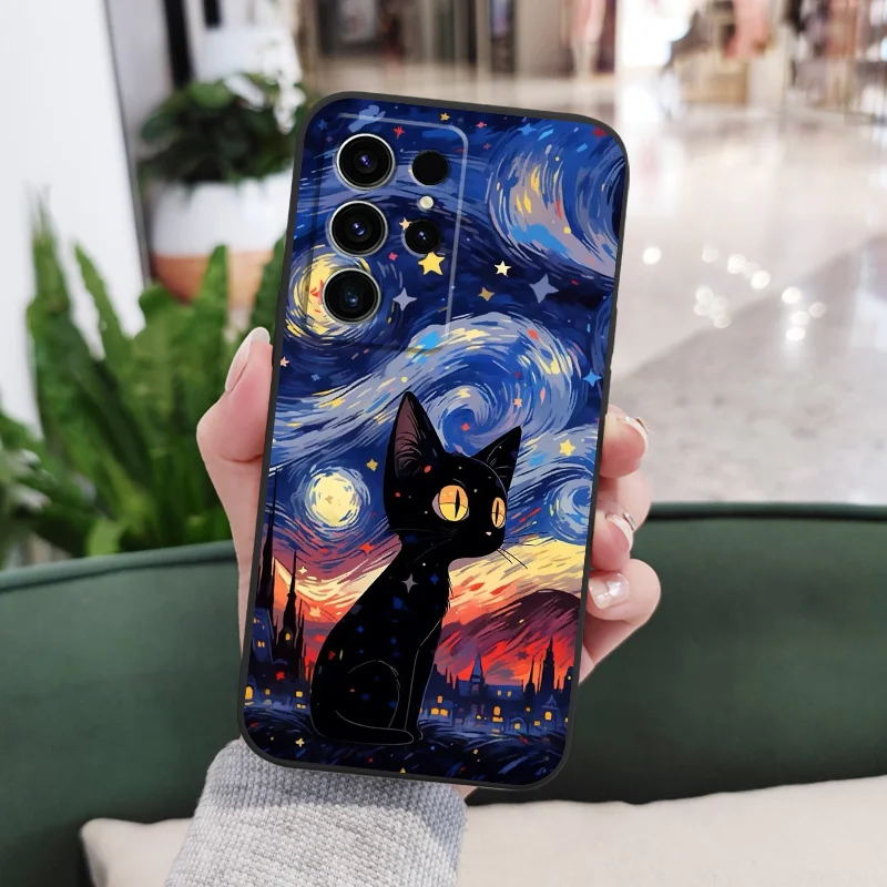 Celestial Star Cat Phone Case Cover