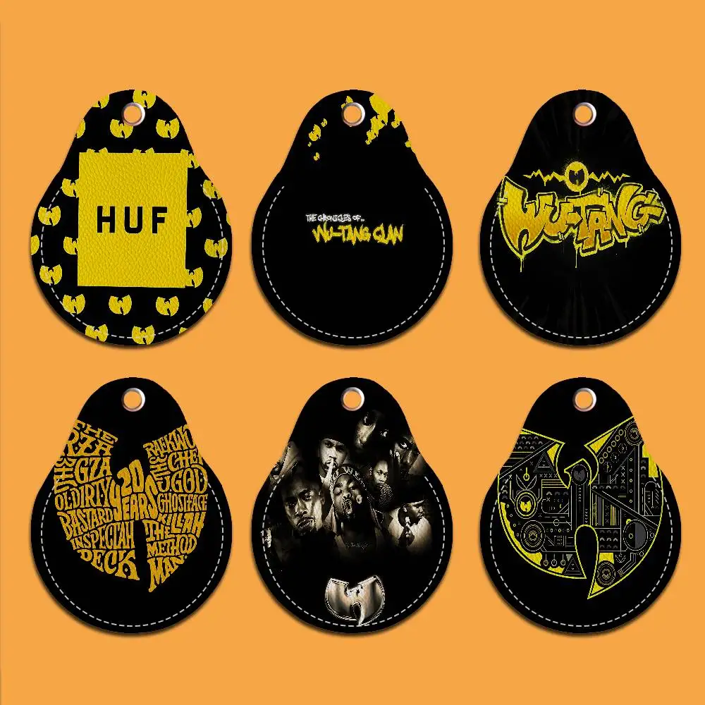 W-WU-TANG 패션 PU 액세스 케이스 분실 방지 낙하 방지 카드 홀더 키체..