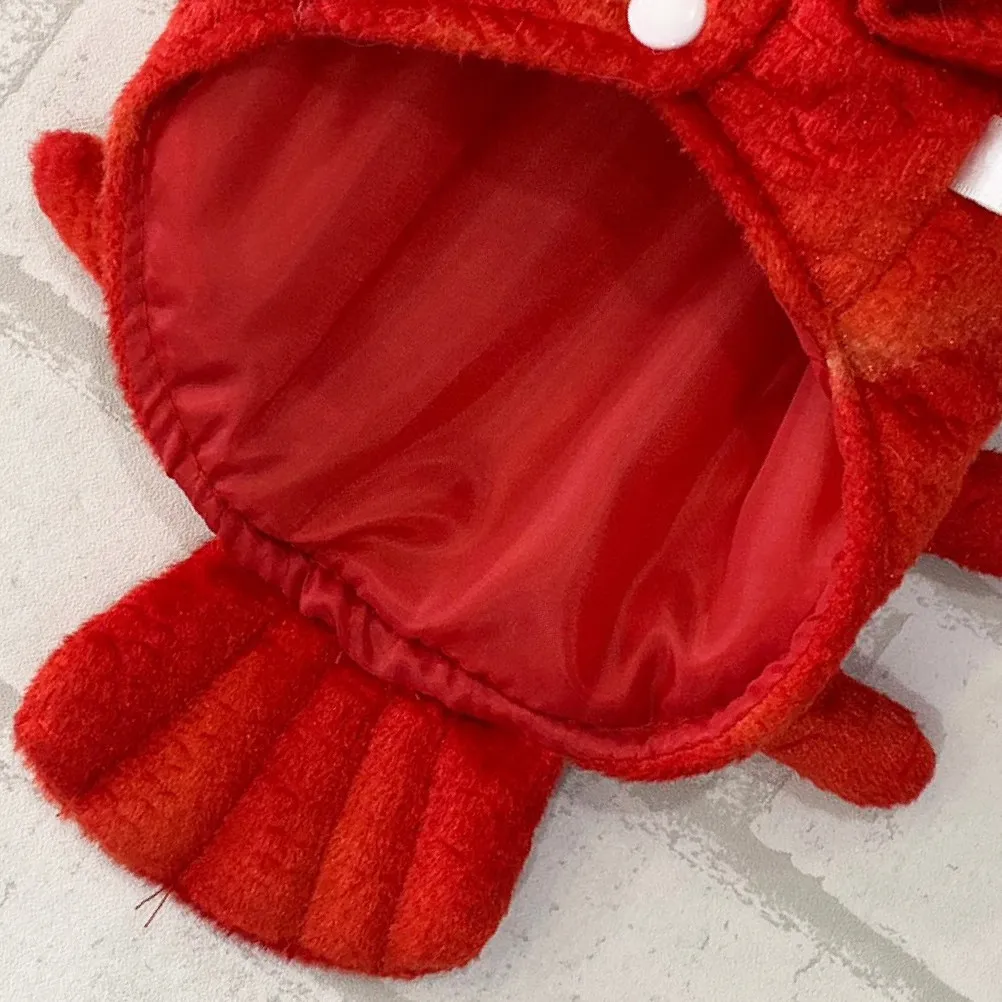 애완 동물 랍스터 변신 의상 (강아지, 고양이용) 부드럽고 따뜻한 옷 레드 L ..