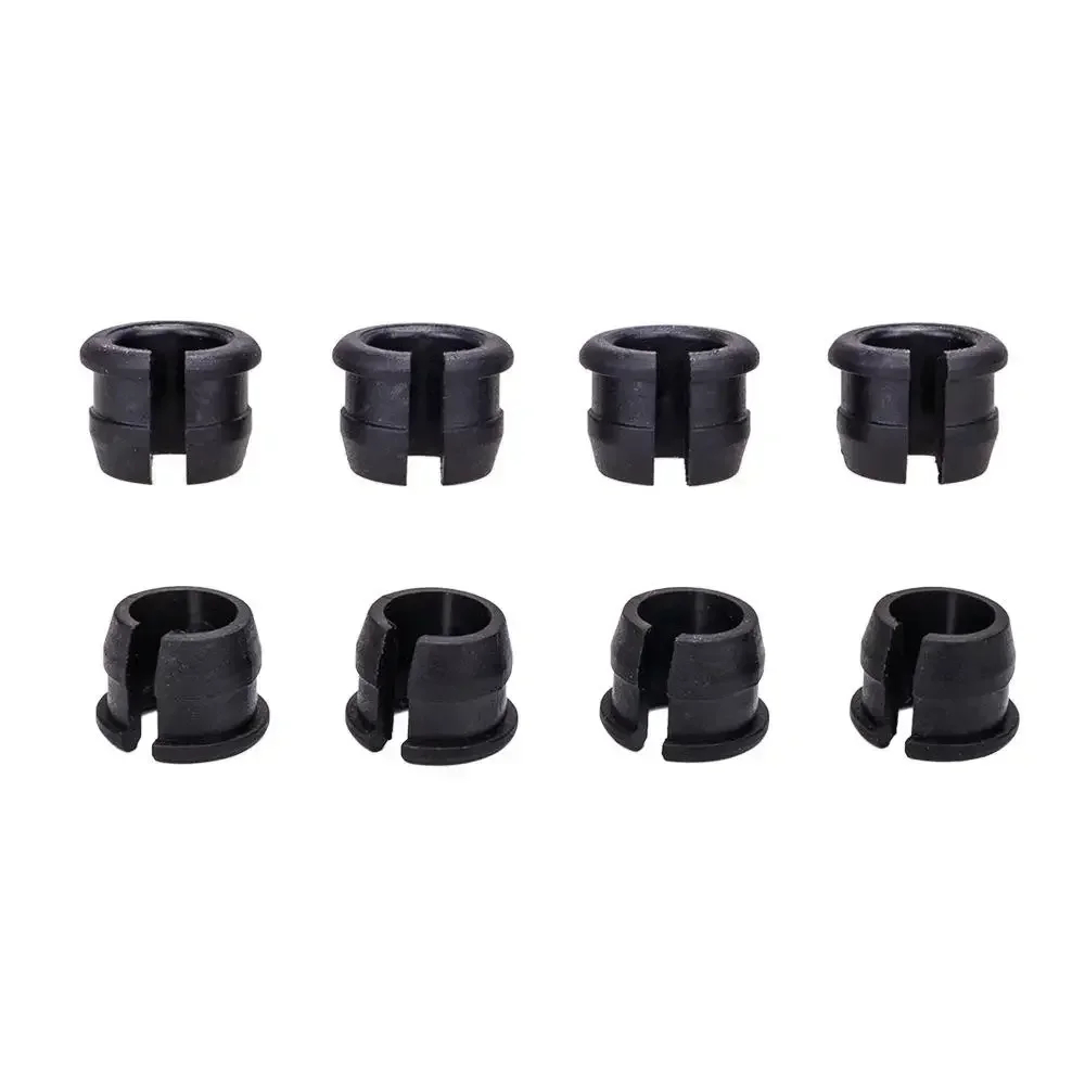 8-Piece Set: Schrader to Presta Valve Conversion Adapter with Rubber Plug