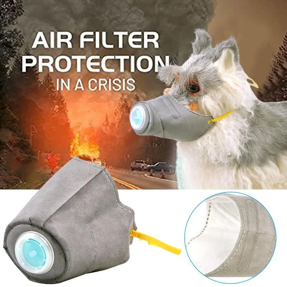 Adjustable Dog Respirator Mask For Dogs Premium Air Filter Refill Breathable Muzzle Dog Protective Mask