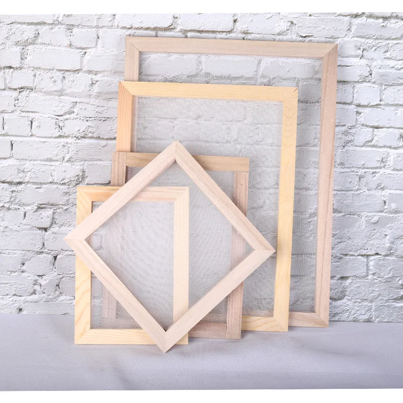 Paper Making Frame Screen DIY Wood Paper Making Papermaking Mould