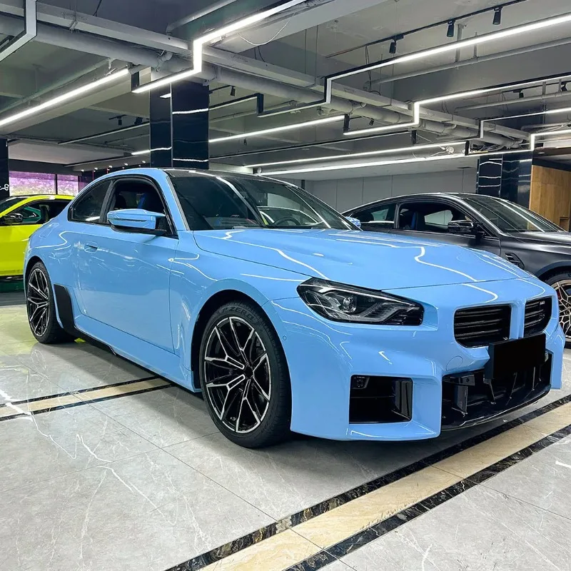 BMW M2 G87 2023 2024 2025 ABS 글로시용 프론트 스커트 핫 카 사이드 스커트 익스텐션 로커 스플리터 디퓨저 윙렛 윙