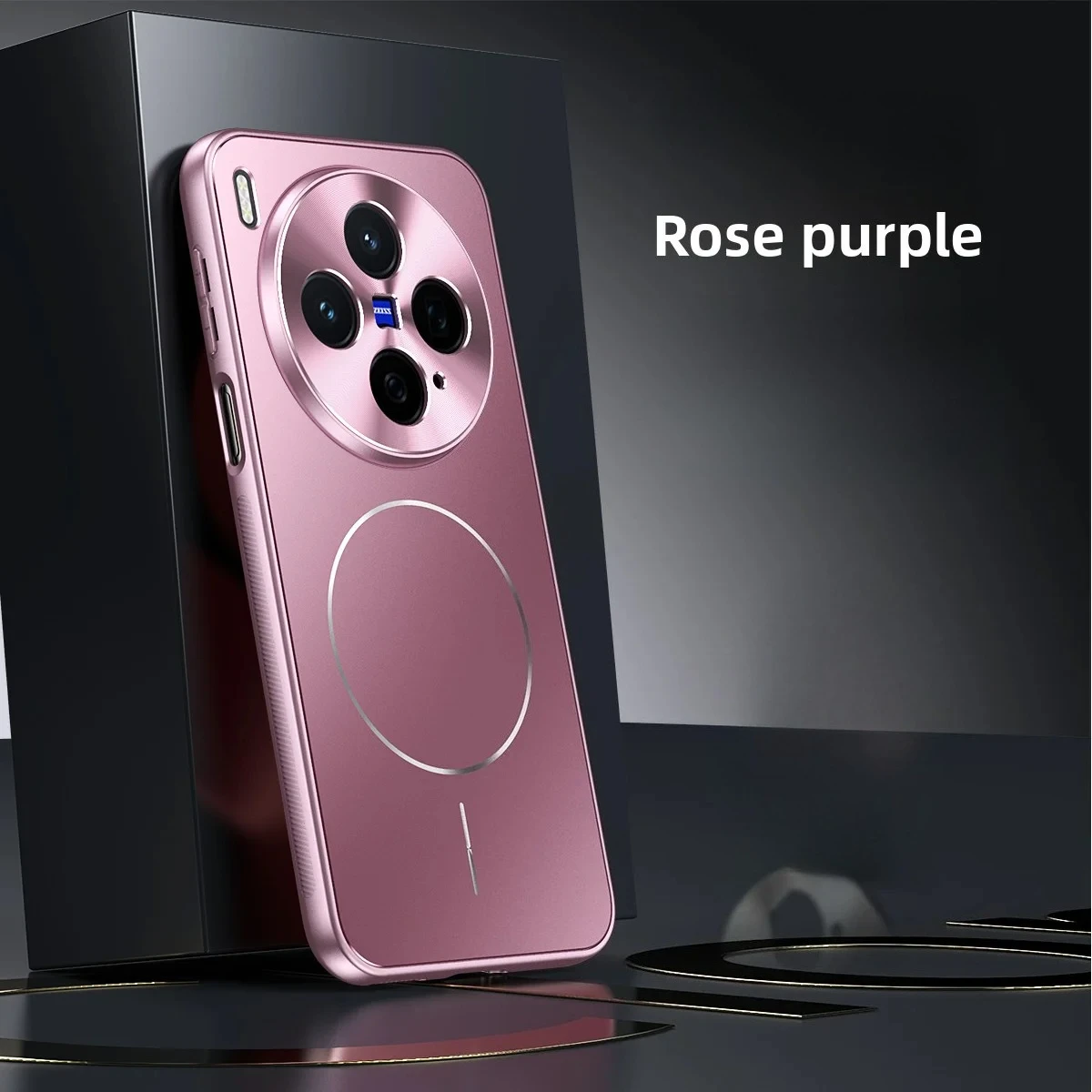 Matte Plating Magnetic Shockproof Phone Case with Metal Lens Protection
