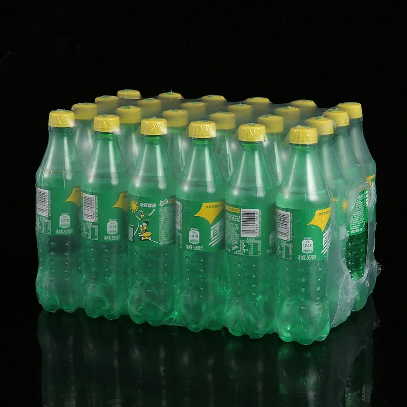 PE Heat Shrinkable Film Cylindrical Film Plastic Packaging Film Open At Both Ends Beverage Beer Mineral Water Cola Can Packaging 4