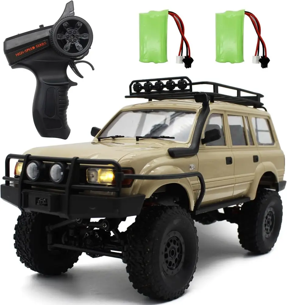 

WPL C54-1 2.4GHZ RC Car 1:16 4WD Rechargeable Remote Control Off Road Vehicle With Luggage Rack And Snorkel Hood Birthday Gifts