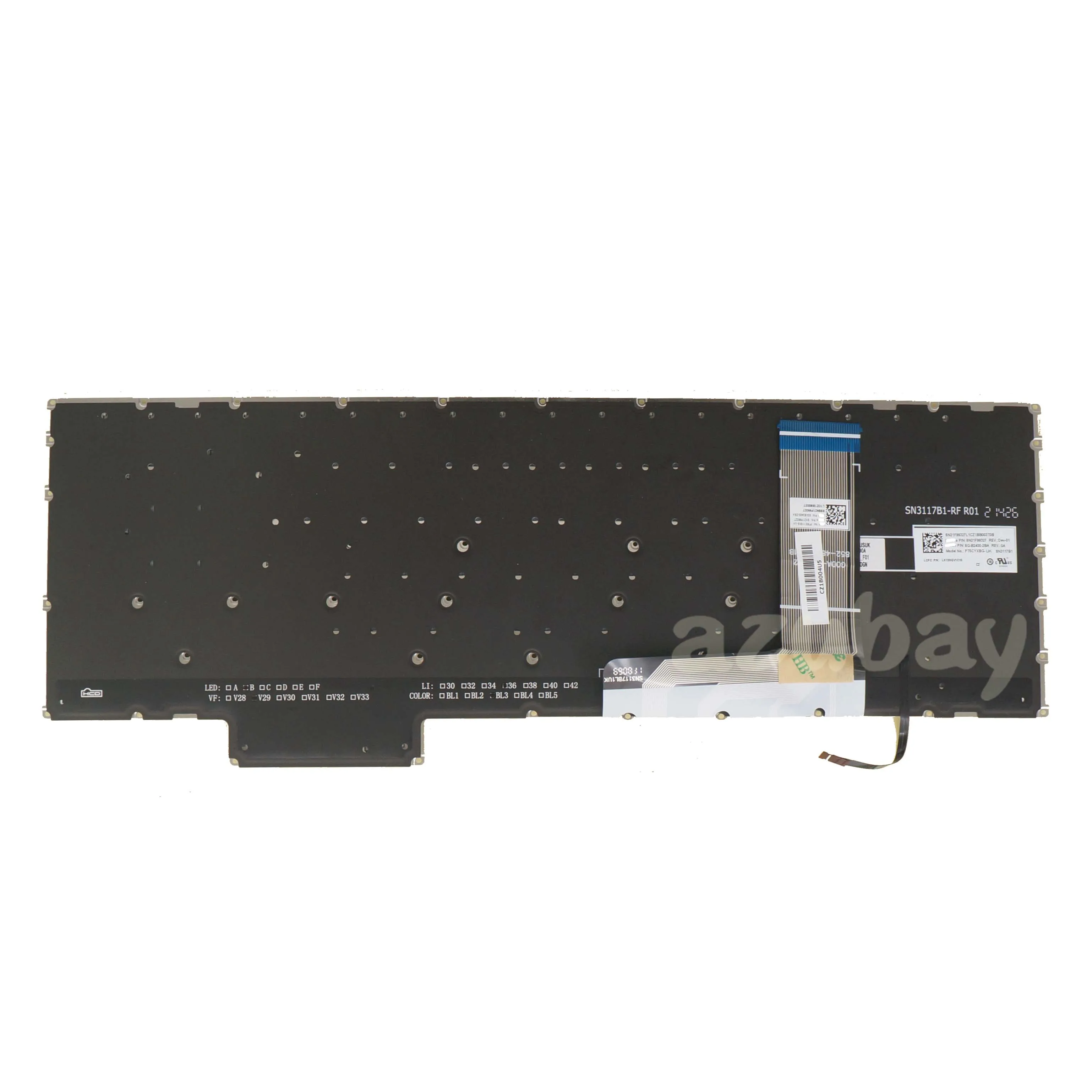 Teclado Retroiluminado para Laptop Lenovo Lenovo Legion Pt5cyxbg-uk Sn21f99327 Pt5syxbg-uk Pk132jm4a12 Sn21f36175 Sg-b24002ba Sg-b1720-2ba Reino Unido - Imagem 3