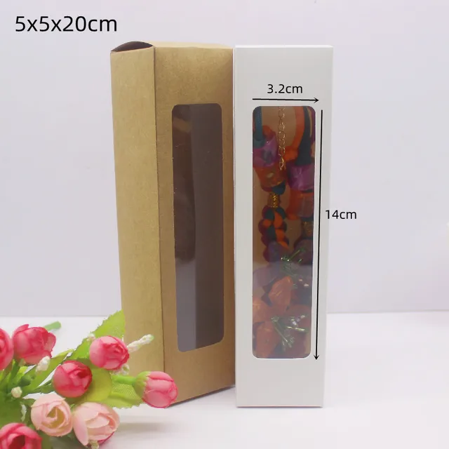 Scatole Regalo Rettangolari Con Finestra - 40x15x10 Cm, Set Da 5, Cartone Resistente - Foto 10