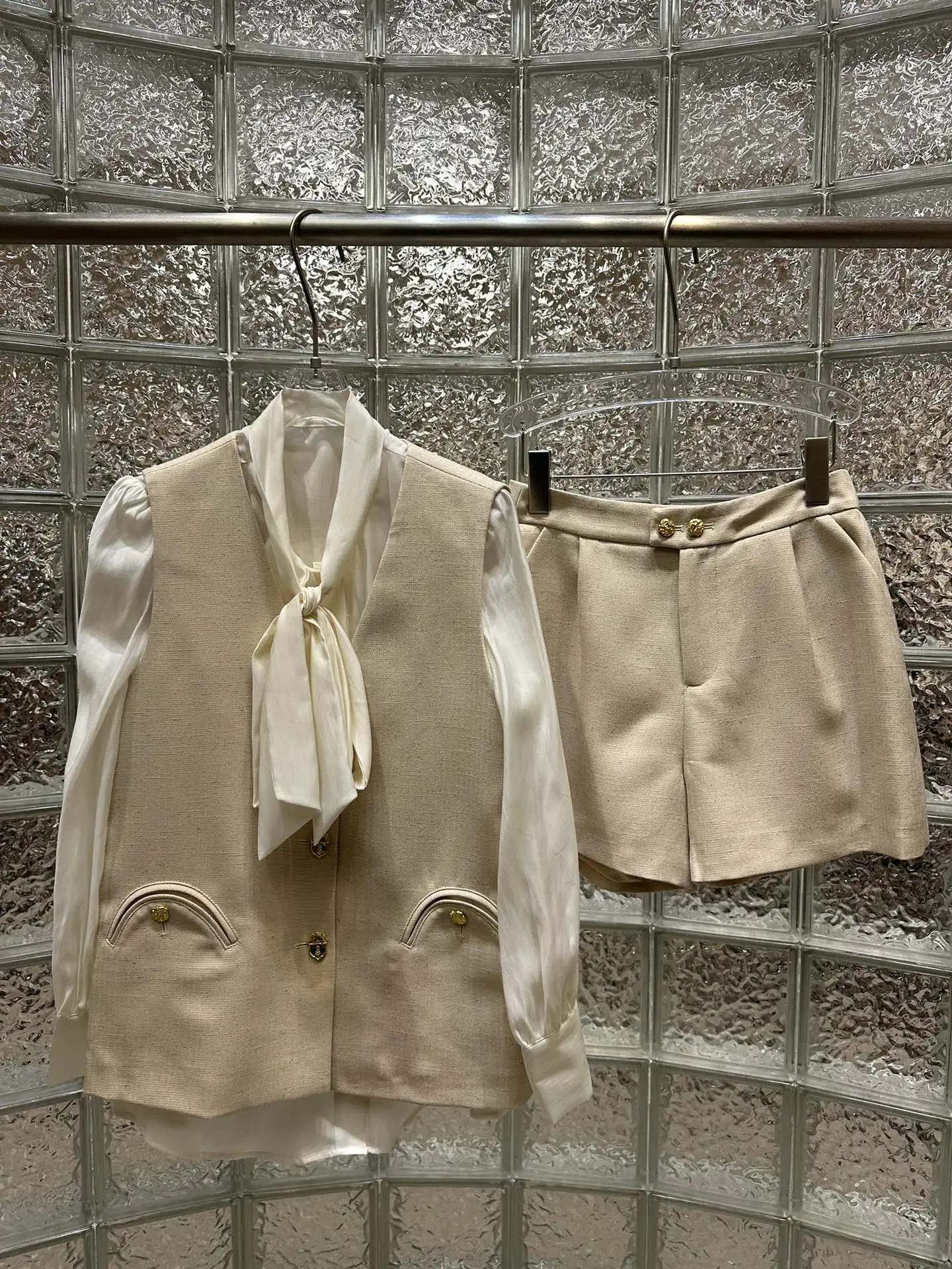 

2023 Autumn/Winter Fashion New Women's Clothing Ribbon Edge Shirt Suit 0912