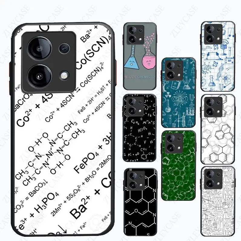 Cover Per Telefono Per Xiaomi Redmi Note13Pro Note12Pro 11Pro Note10Pro 9Pro 8Pro 9S 8T K40 12C 10C Custodia Chimica Scribbles Su Bianco