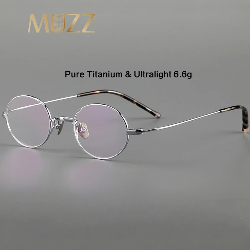 Retro Small Size Pure Titanium Glasses Frame Japanese Designer Men