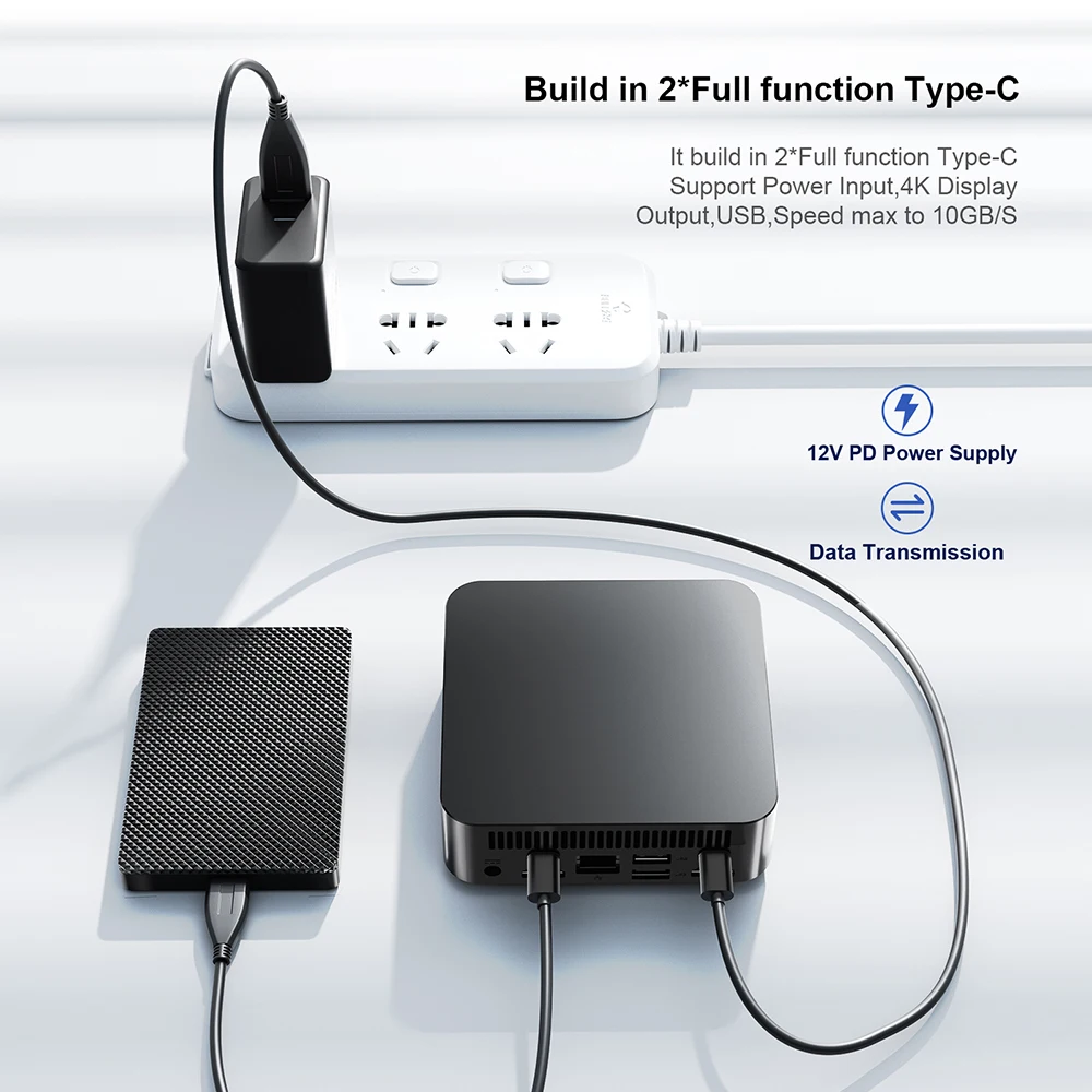 Chatreey ミニ PC T9 N100 WIFI5 Windows 11 超小型ポケット