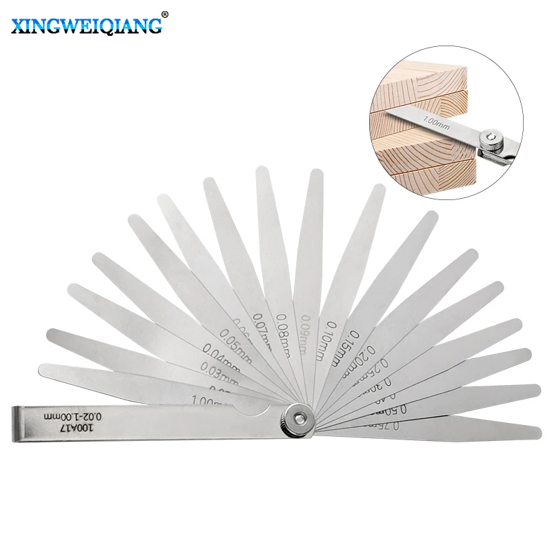 100A Gauge Micrometer Stainless Steel Thickness Gauge Manual Gap Measuring Instrument 17pcs