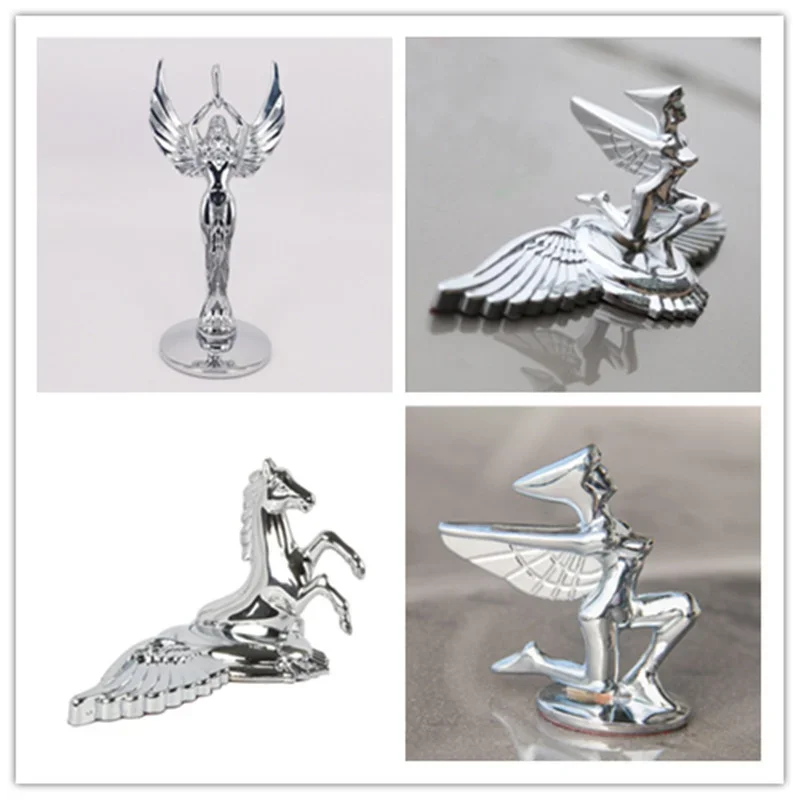 

quality Car styling 21*9cm Zinc alloy Golden Silver Horse Eagle Goddess Emblem Rear Trunk Badge Side Logos