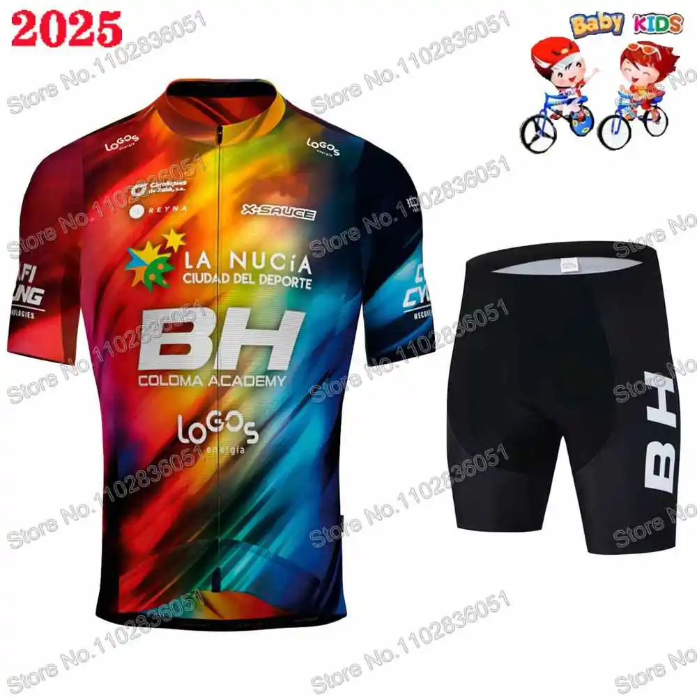 Kids BH Coloma Team Cycling Jersey Set Summer Boy Clothing Children Road Bike Shirt Top Suit Bicycle Pant MTB Uniforms Ropa