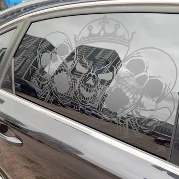 Halloween Skeleton Car Sticker - Skull Decal for Hood & Doors, Gothic Auto Decoration 1