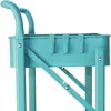 Foldable Storage Cart 3 Tier Rolling Cart with Wheels No Assemble Required Metal Utility Kitchen Cart Folding Shelves 5