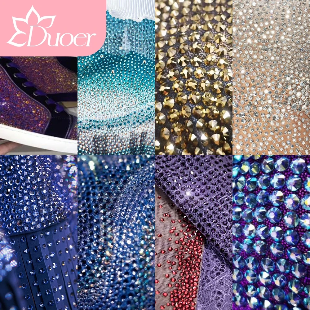 DUOER SS6-SS30 High Quality Hot-Fix Glass Rhinestone Crystal Flatback  Stones DIY Fabric Decoration Wedding Dress 2028FX-1 - AliExpress 15