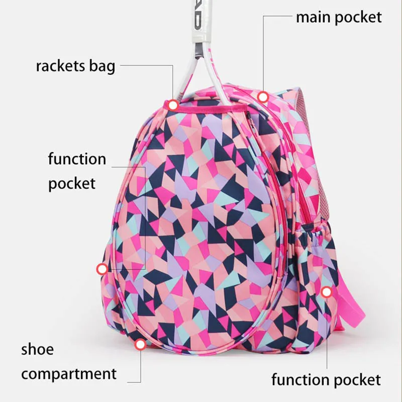 GreatSpeed 1 Piece Tennis Racket Backpack Badminton Bag Men's Women's Adult Children's Backpacks 5