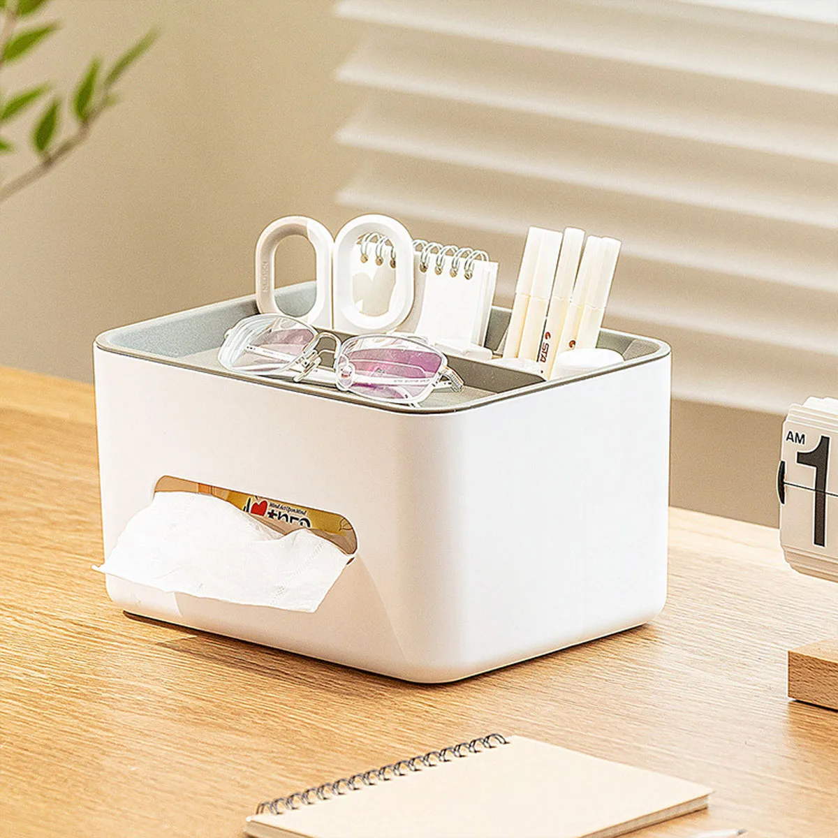 Nordic Style Tissue Box Napkin Mobile Phone Holder Remote Control Storage Desk Organizer Office Multifunctional Sundries Storage