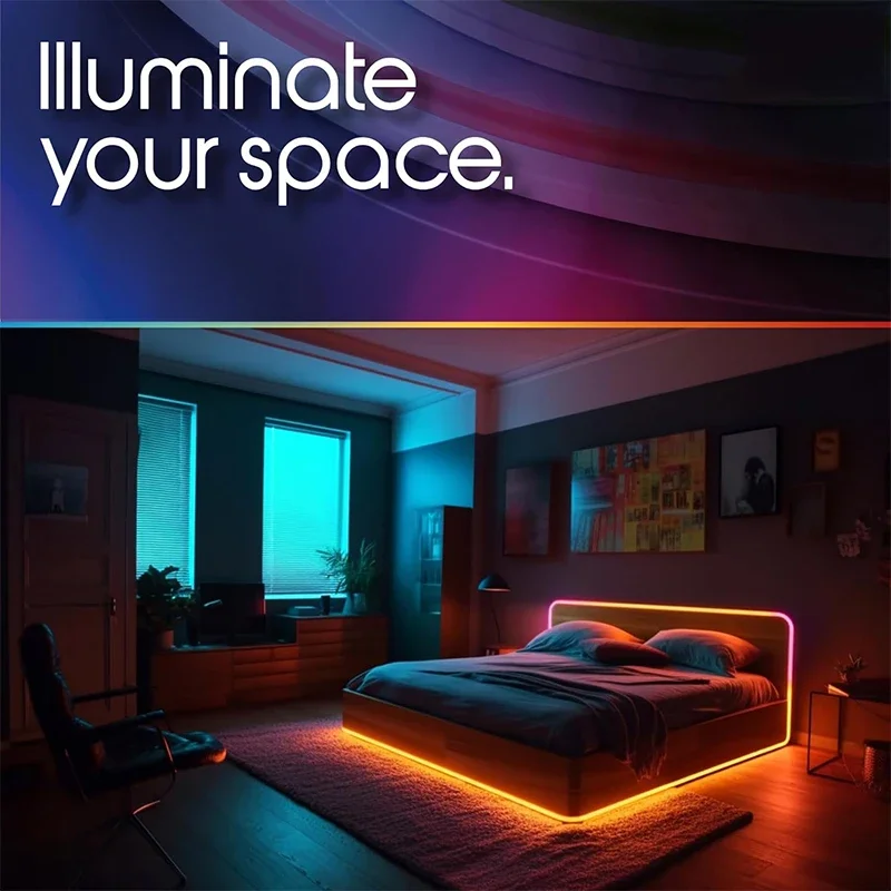 USB LED 네온 로프 조명, 리모컨 포함 RGB LED 스트립 조명, 색상 변경 가능한 플렉시블 LED 조명 스트립, 게이밍 5V 네온 조명