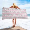 Pink Blooming Heirloom Rose Beach Towels Bath Towel  Inch Water-absorbent For Bathroom Customisable Souvenir Gift 1