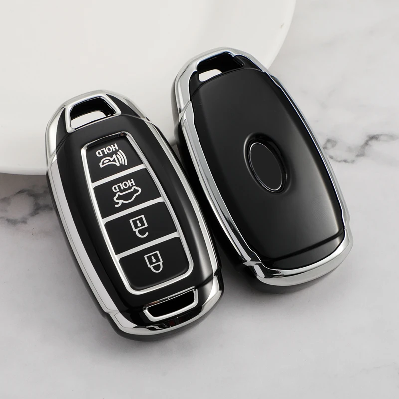 Tpu Car Key Case Cover Per Hyundai Granzer Ig 2020 Santa Fe Kona 2020 Veloster N Encino 2020 Venue Sel Kona Ev 2018 Sonata Equus
