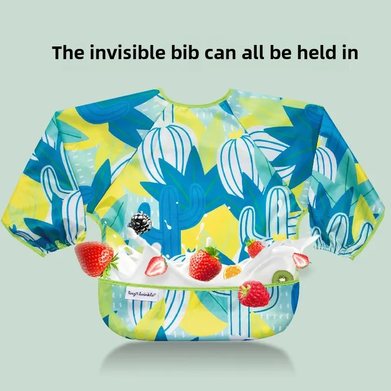 TinyTwinkle Long Sleeve Baby Feeding Cover up Clothes Children's Drawing Clothes Sleeveless Eating for Toddlers
