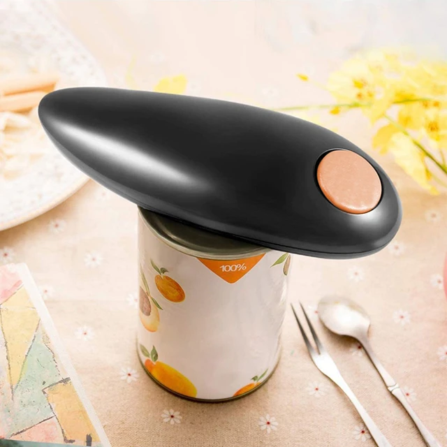 Electric Can Opener Automatic Tin Opener Cordless One Touch No Sharp Edges  Handheld Battery Operated Can Opener Kitchen Bar Tool - AliExpress