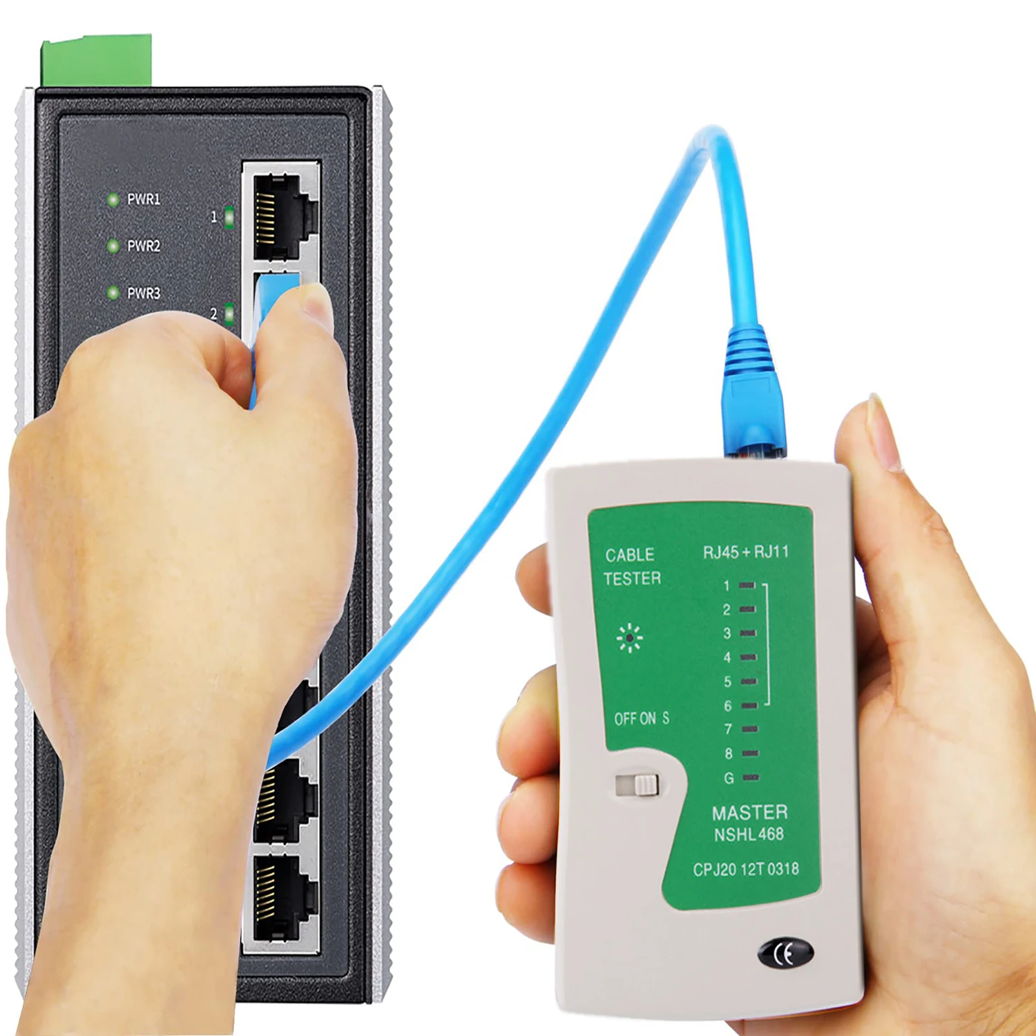 Network Ethernet Cable Tester for LAN RJ45 Cat5 Cat5e Cat6 Cat6a Cat7 UTP/Shield