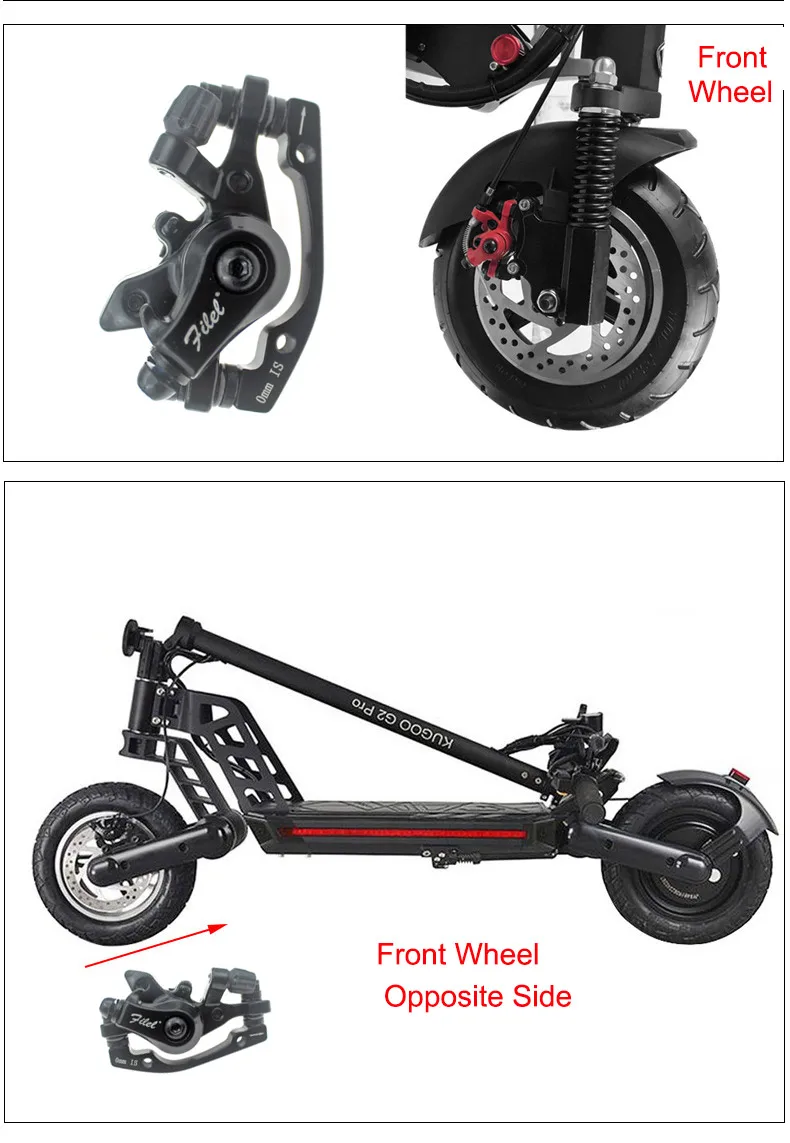 Freno A Disco Idraulico Per Scooter Elettrico Kugoo M4 / M4 Pro - Kit Di Montaggio, Maggiore Sicurezza E Precisione - Foto 5