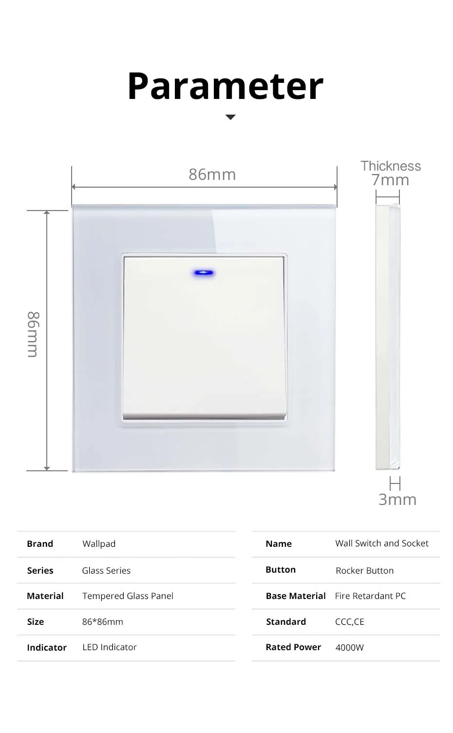 Wallpad Electrical Outlets And Switches Wall Light Luxury S310200289a0a42a4a001e277369020c33