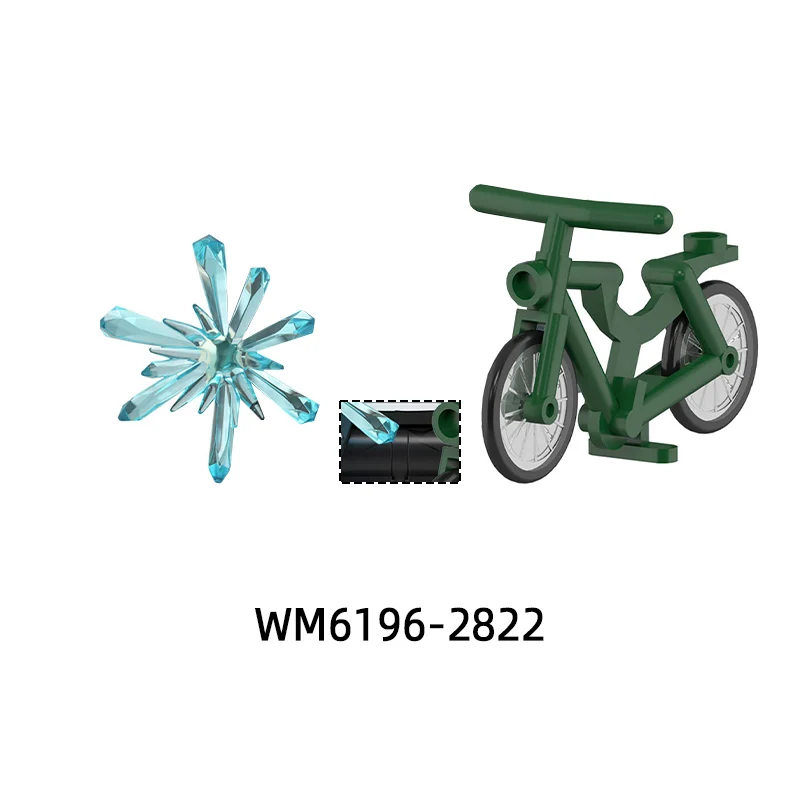 WM6196 무기 바지 헤어 파츠 액션 피규어 검 망토 비둘기 자전거 날개 모델 블록 MOC 브릭 세트 선물 장난감