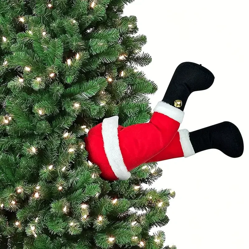 Christmas Plush Elf Leg Ornaments for Tree Door Holiday Decor