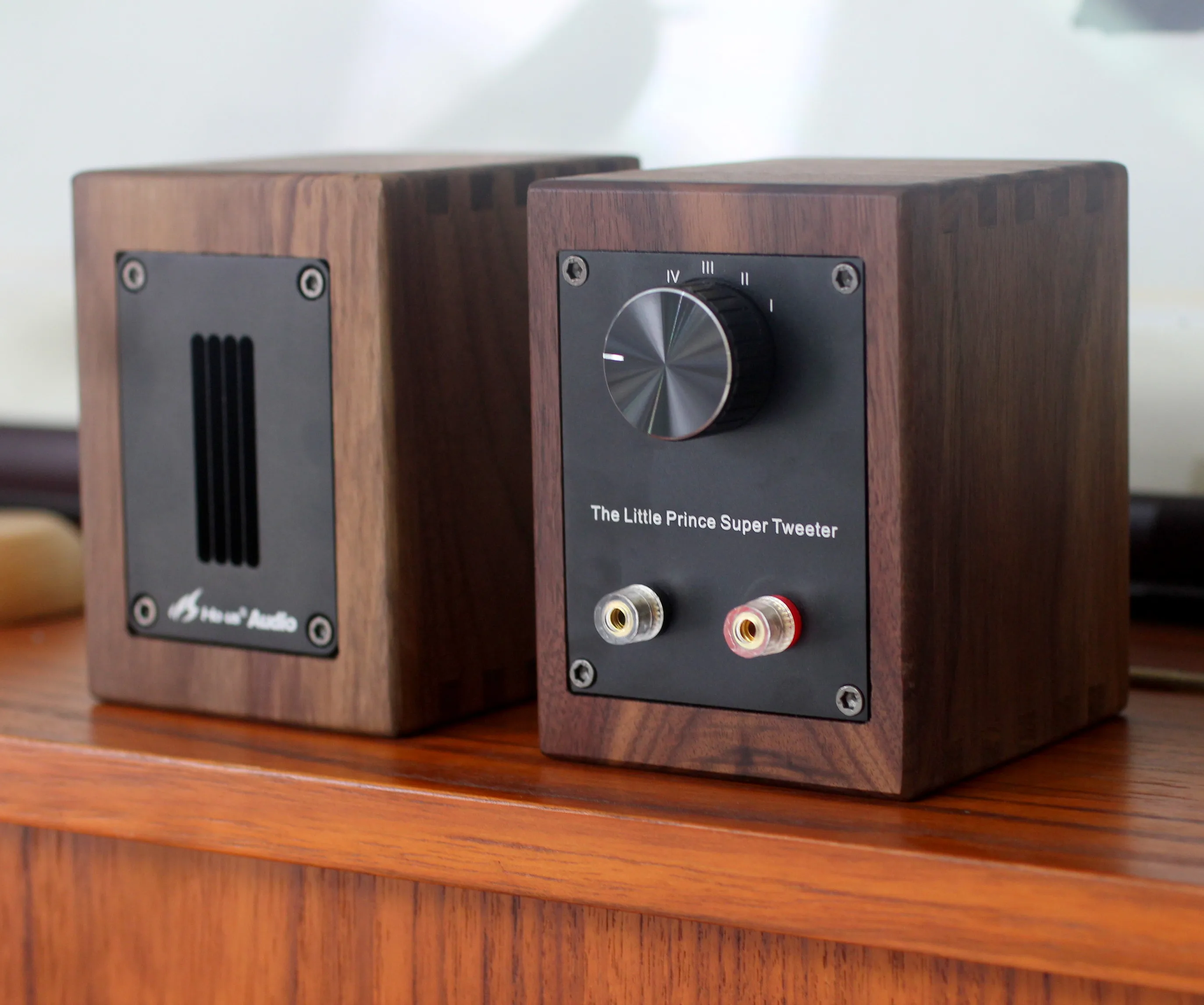 30W 6Ohm Bookshelf Speaker Walnut Fever Independent Ribbon Super Tweeter External Tweeter Speaker Sound Box