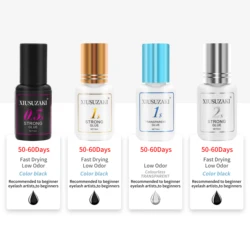 XIUSUZAKI 6ml 1 Second Fast Drying Strong False Eye Lash Extension Glue Adhesive Retention 7-8 Weeks Low Smell Mink Eyelash Glue