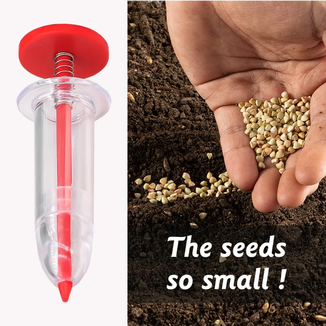 1PC Syringe Seeder Seed Sowing Dispenser Manual Handheld Planter Mini Hand Spreader Garden Seeding Fertilizing Tool for Flowers 3