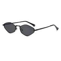 Lunettes de protection mode femme petite monture polygone lunettes de soleil femmes marque concepteur métal cadre lunettes UV400 nuances 4