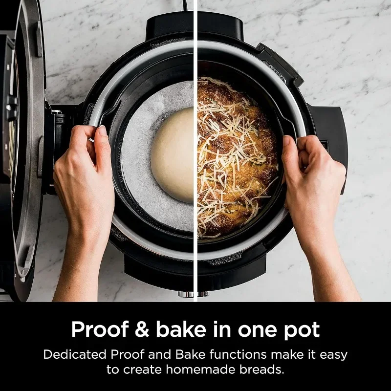Ninja OL601 Foodi XL 8 Qt. Pressure Cooker Steam Fryer with SmartLid, 14-in-1 that Air Fries, Bakes & More with 3-Layer Capacity 2