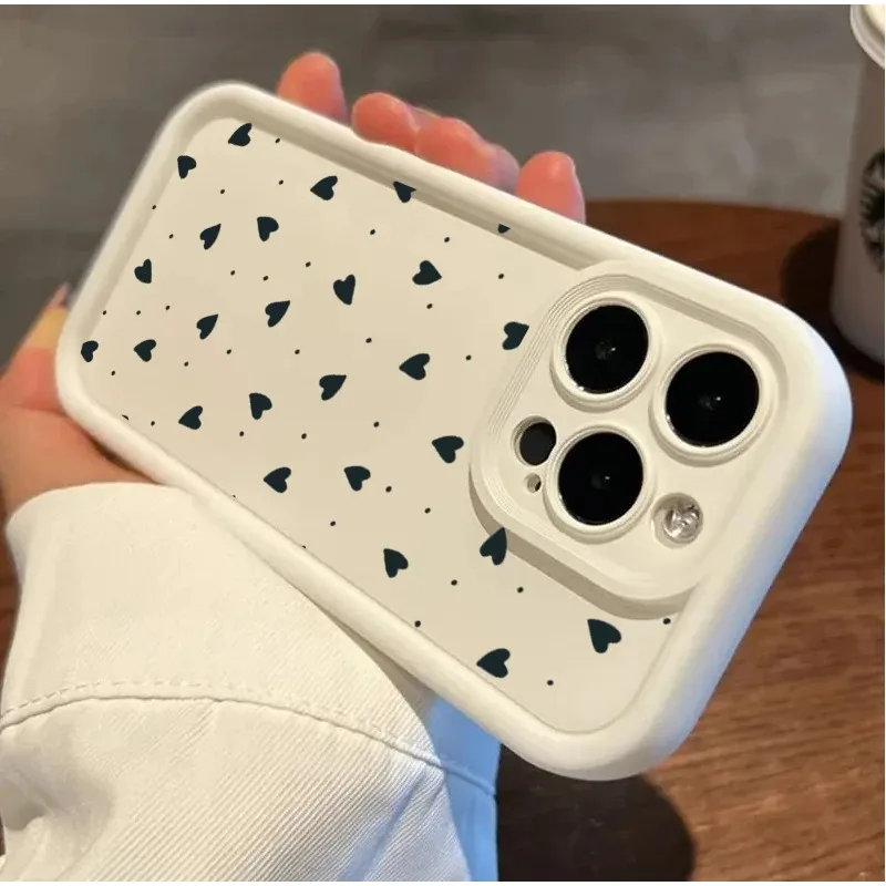Love Heart Print Phone Case Cover