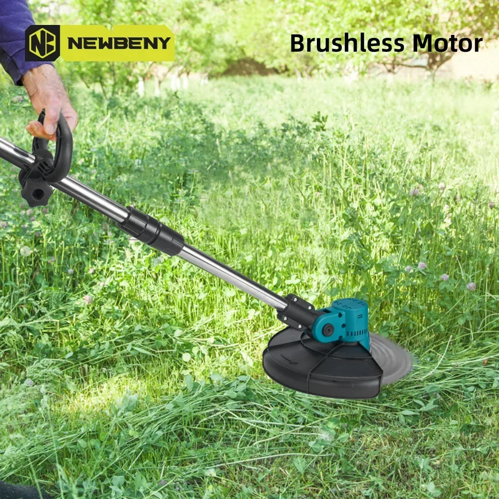 NEWBENY 9 Inch Brushless Electric Lawn Mower witht Digital Display Cordless Garden Shrubs Weeding Tools For Makita 18V Battery 6